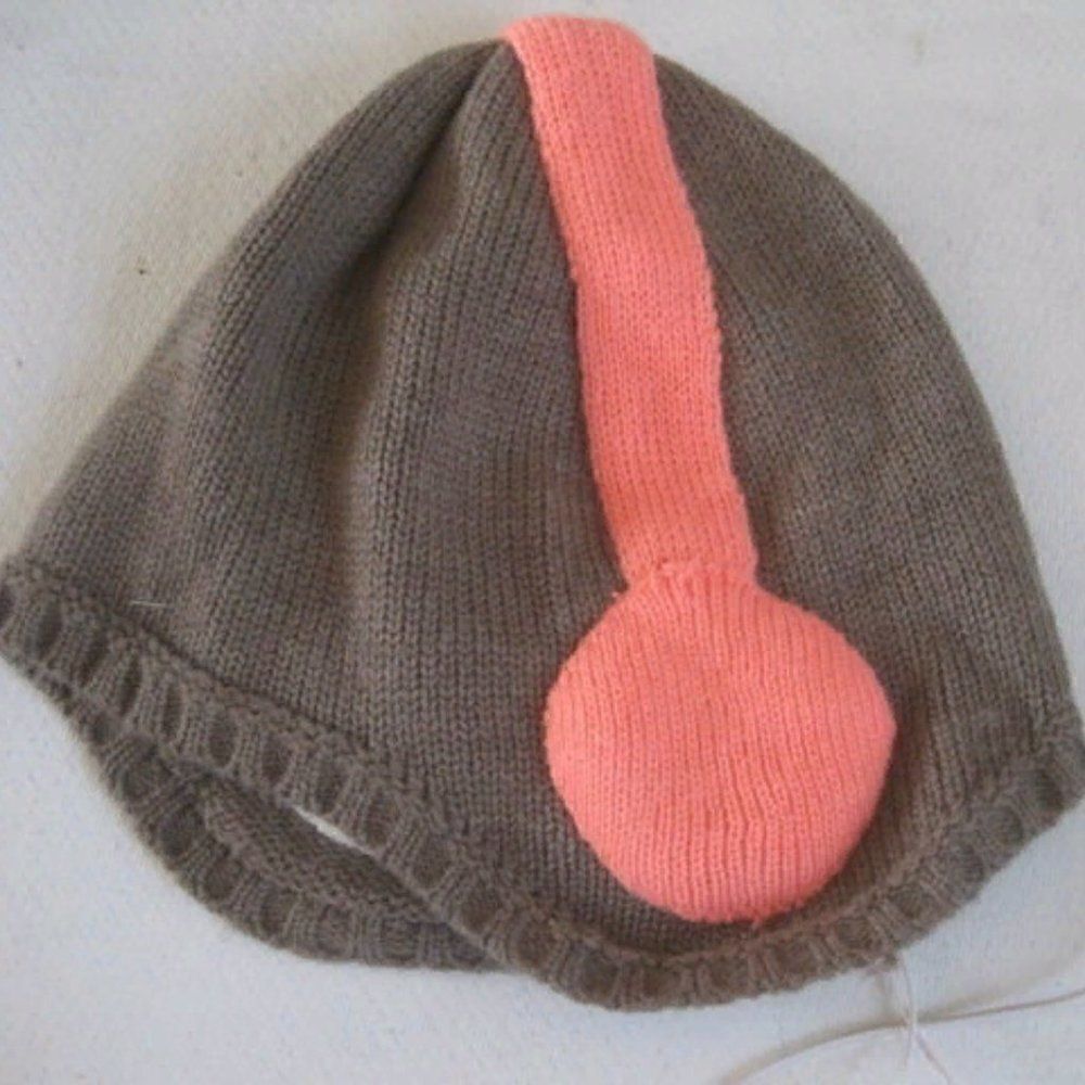 ECHO BeanieΒ Hat One Size WomensβWithβHeadphonesβBrownβandβPink